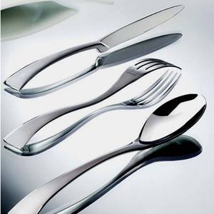 Cuchara de acero inoxidable, tenedor y cuchillo, juego de cubiertos, revestimiento láser completo, mango de diseño, Mini cubiertos para niños - Product Image 6