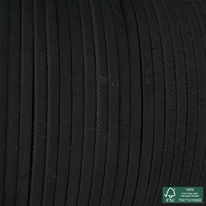 Cordon en liège rond gris foncé de qualité supérieure - Product Image 1