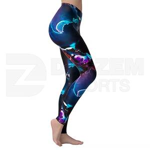 Alta calidad Tie Dye Ladies Sportswear Impreso Humedad Wicking Yoga Pantalones Fitness Sublimación Leggings Medias para la venta - Product Image 4