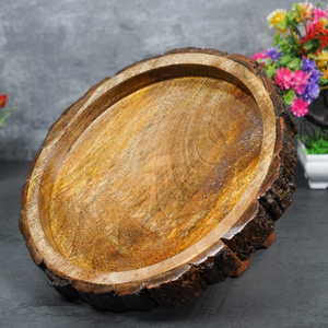 Bandeja DE SERVICIO DE MADERA hecha a mano 31x31x3,5 cm por artesanos expertos con artesanía elegante para casas elegantes de la India - Product Image 6