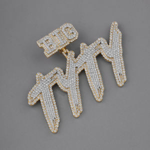 Éblouissant miroitant meilleure qualité Moissanite pendentif breloque 925 argent rond brillant coupe VVS2 bijoux cadeau pour les femmes - Product Image 1