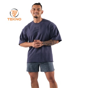 Camiseta de cuello redondo de algodón 100% de alta calidad para hombre, camiseta de manga corta con estampado de logotipo personalizado, transpirable, ligera, de gran tamaño, con parte delantera - Product Image 1