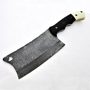 Couteau de chef personnalisé fait main en acier Damas de 10 pouces avec étui en cuir unique, manche élégant, personnalisable, supporté - Product Image 1