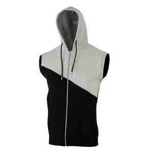 Keluaran terbaru hoodie desain modis trendi untuk pria dan pria Logo buatan khusus dengan hoodie Label pembeli tanpa lengan