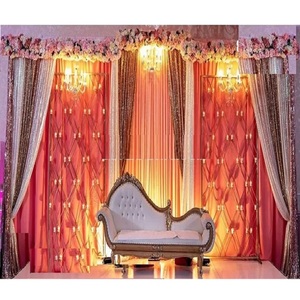 Les plus beaux murs de bougie de scène de réception de mariage murs de bougie en métal de scène de mariage moderne murs de bougie de mariage étincelants pour la scène - Product Image 1