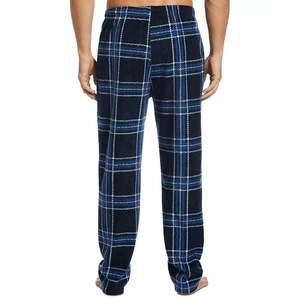Pantaloni da pigiama in pile testurizzato a quadri blu Chevron da uomo Perry Ellis Portfolio XL - Product Image 2