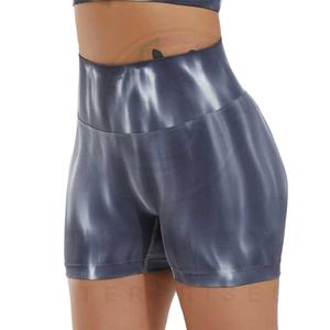 Short de Yoga sans couture taille haute pour femmes nouveau tissu de sport de motard tie dye Scrunch bout à bout Legging pour Gym Fitness Push respirant - Product Image 1