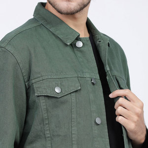 Meilleures ventes en ligne Veste en jean pour homme Veste en jean teinte simple Confortable et respirante Vestes en jean pour homme - Product Image 6