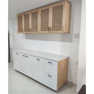 Sistema de Muebles de Cocina Mini de Madera Maciza y MDF con Tamaño de 1.6m y Múltiples Compartimentos (BTB68015) - Product Image 6