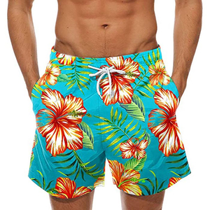 Shorts de Playa para Hombre, Nuevo Modelo, Ecológicos, 100% Algodón, Tela Estampada Colorida, Cintura Ajustable para Piscina y Eventos - Product Image 1