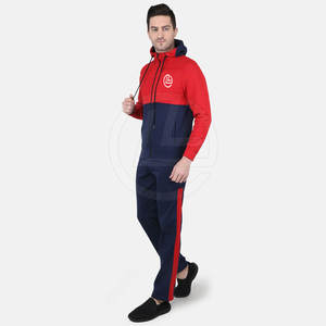 ชุดวอร์มผู้ชายทันสมัยพร้อมแจ็กเก็ตแบบมีฮู้ดและกางเกงที่เข้ากันกับชุดวิ่งพร้อมผ้าระบายอากาศ - Product Image 4