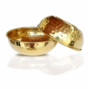 Fournisseur en gros de bols en laiton, vaisselle artisanale, 6 à 10 pièces, poli, écologique, design classique, cadeaux d'affaires, compatible lave-vaisselle - Product Image 1