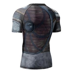 Camiseta de Compresión de Manga Corta con Cuello Redondo para Artes Marciales Mixtas (BJJ) de Grado Profesional, Absorbe la Humedad, UPF50+ - Product Image 3