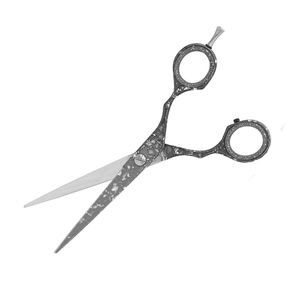 Ciseaux de coiffeur en acier inoxydable de qualité chirurgicale pour salon de coiffure ciseaux de coupe de cheveux de coiffeur enduits de papier avec repose-doigt argenté - Product Image 3