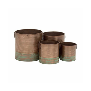 Design de luxe fait à la main ensemble de 2 pots de fleurs en métal avec support décor de jardin pot de fleurs utilisé pour la décoration de la maison 2025 - Product Image 5