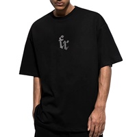 T-shirts sans manches 100 % coton pour hommes, coupe ample, style décontracté, motif original en strass, vente en gros sur mesure
