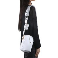 Petit sac à bandoulière en cuir PU pour femme avec fermeture à glissière et doublure en polyester