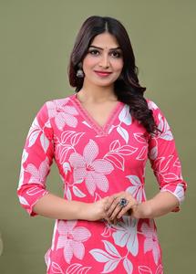 Chất Lượng Hàng Đầu Pakistan Ấn Độ Thẳng Kurti | Phong Cách Thiết Kế Thêu | Của Phụ Nữ Dài Áo Dài Cho Sử Dụng Hàng Ngày - Product Image 4