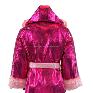 Fabricant OEM ODM de robes de boxe, robe de marche au ring à capuche en satin personnalisée, vêtements de boxe haut de gamme - Product Image 4