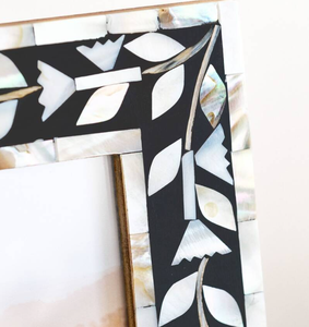 Elegant Natural Mother of Pearl Resin Inlay Picture <b>Frame</b> Luxurious Handmade Accent for Interior Home Decor - Product Image 4