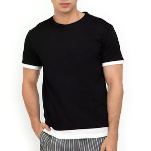 เสื้อยืดแขนสั้นผ้าฝ้ายแท้สำหรับผู้ชาย,เสื้อคอลูกเรือสไตล์ลำลองผลิตจากผ้าคอตตอนแท้สำหรับผู้ชายสินค้าใหม่ล่าสุด - Product Image 4