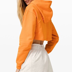 Sweat à capuche personnalisé Survêtement Sweat Shirt Vestes Crop Fleece Sweat à capuche à manches longues Pull Respirant Heavyweight Jogger Yoga Hoodies - Product Image 2