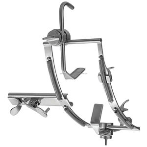 เครื่องมือถ่างปาก Dingman แบบมีใบมีดสองใบต่อแก้ม ทำจากสแตนเลสสตีล สำหรับผ่าตัดทางหู คอ จมูก ใช้ซ้ำได้ - WPS-OM-111 - Product Image 6