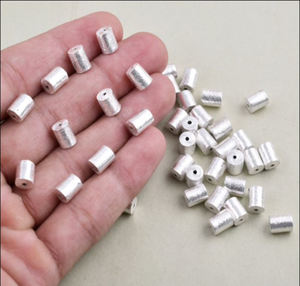 Composants de recherche de perles en métal en laiton Forme de tambour de 6mm avec placage à l'or brossé pour la fabrication de bijoux et de breloques - Product Image 5