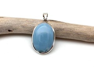 Collar de Plata de Ley 925 Estilo Boho Clásico para Mujer, Chapado en Rodio, con Ópalo Azul, Joyería Hecha a Mano, Regalo para Esposas, JESSICA - Product Image 5