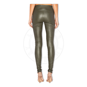 Pantalones de cuero de las mujeres, pantalones de moda del OEM en cuero auténtico y de imitación - Product Image 5