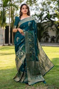 Tenue indienne de Collection Premium, chemisier en soie Pure, en Jacquard et en séquence, chemisier de travail, à vendre - Product Image 3