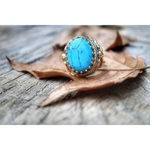 Anillo de cristal puro real hecho a mano en Turquía, nuevo modelo de estilo Vintage de lujo - Product Image 2