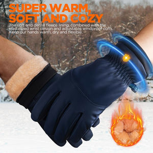 Gants de course chauds en polyester pour hommes, adhérence avancée, coupe respirante, utilisation pour activités de plein air avec couche de finition résistante à l'eau - Product Image 6