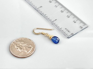 สินค้ามาใหม่อัญมณี kyanite สีน้ำเงินเข้ม925อัญมณีเงินสเตอร์ลิงและต่างหูห้อยทำด้วยมือของขวัญที่เรียบง่ายสำหรับภรรยา - Product Image 2