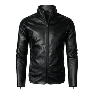 Veste en cuir pour homme, design tendance et dernier cri, design personnalisé, col montant, veste en cuir de moto vierge pour homme - Product Image 6