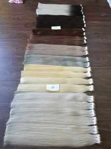 Extensiones frontales de encaje de trama de piel rubia de cabello humano vietnamita hueso recto Remy virgen pelucas de donante único precio al por mayor fábrica - Product Image 5