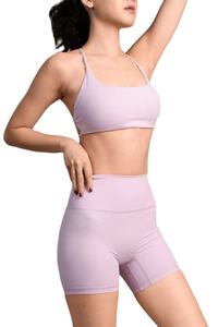 Ensemble de yoga : Short d'entraînement sans coutures, confortable, flexible, élégant, respirant, en Spandex/Nylon, extensible dans les quatre sens, taille élastique - Product Image 6