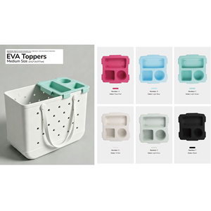Organisateur de sac de plage en EVA personnalisé avec porte-gobelets et plateau de rangement pour sacs fourre-tout de style Bog, accessoires de piscine, de plage et de voyage, vente en gros - Product Image 1