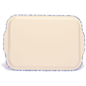 Bandeja DE SERVICIO DE METAL rectangular azul claro antideslizante de 215x316mm con mango de vidrio - Product Image 2