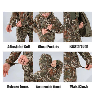 Veste de chasse la plus vendue 2026 avec coutures isolées et imperméables, durable, hydrofuge, respirante, imprimée, pour l'hiver - Product Image 6