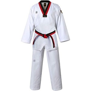 Vêtement de sport de Taekwondo respirant à séchage rapide 100% coton avec logo frontal pour l'entraînement aux arts martiaux pour adultes - Product Image 1