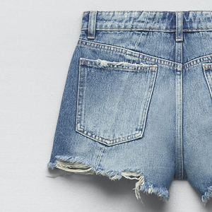Usine pas cher prix femmes Shorts confortable taille basse femmes Denim Jeans Shorts travail personnalisé pour les filles fabriqué au Pakistan - Product Image 2