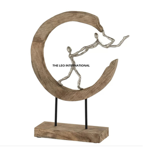 Centro de mesa Decoración para el hogar y la Oficina Escultura moderna Hecha a mano Diseño único Escultura de metal para decoración de bodas y Mesa - Product Image 2