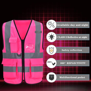 Chaleco DE SEGURIDAD reflectante de alta visibilidad de alta calidad Chaleco táctico para exteriores con alta visibilidad Servicio OEM resistente - Product Image 2