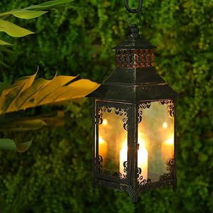 Vintage decorativo Metal vela linterna boda Festival vacaciones fiesta decoración del hogar - Product Image 6