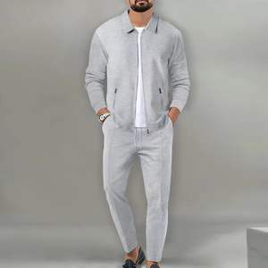 Ensemble de survêtement unisexe en molleton technique de luxe en polyester/coton, logo personnalisé, ensemble 2 pièces, séchage rapide, respirant, pantalon de jogging - Product Image 6