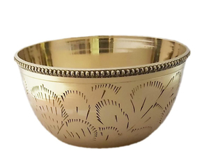 Cuenco para servir de latón de tamaño mediano, utensilios de cocina decorativos versátiles, técnica tallada en relieve, ensalada, batir huevos, dulces, mezcla para servir - Product Image 1