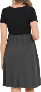 Robe Chemise Respirante Dernière Tendance 2026, Robe de Maternité Colorblock Imprimée pour Allaitement, Vente en Gros OEM - Product Image 2