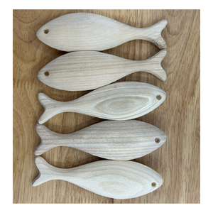 Décoration Maison Artisanat Poisson En Bois Avec Forme Peinte/Non Peinte Poisson En Bois, Poisson En Bois Coloré Pour Souvenir - Product Image 4