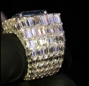 แหวนเงินแท้ 925 ชุบโรเดียม ประดับเพชรโมอิสซาไนต์ VVS ระดับพรีเมียม ดีไซน์หรูหรา สำหรับงานปาร์ตี้ พร้อมใบรับรอง - Product Image 3